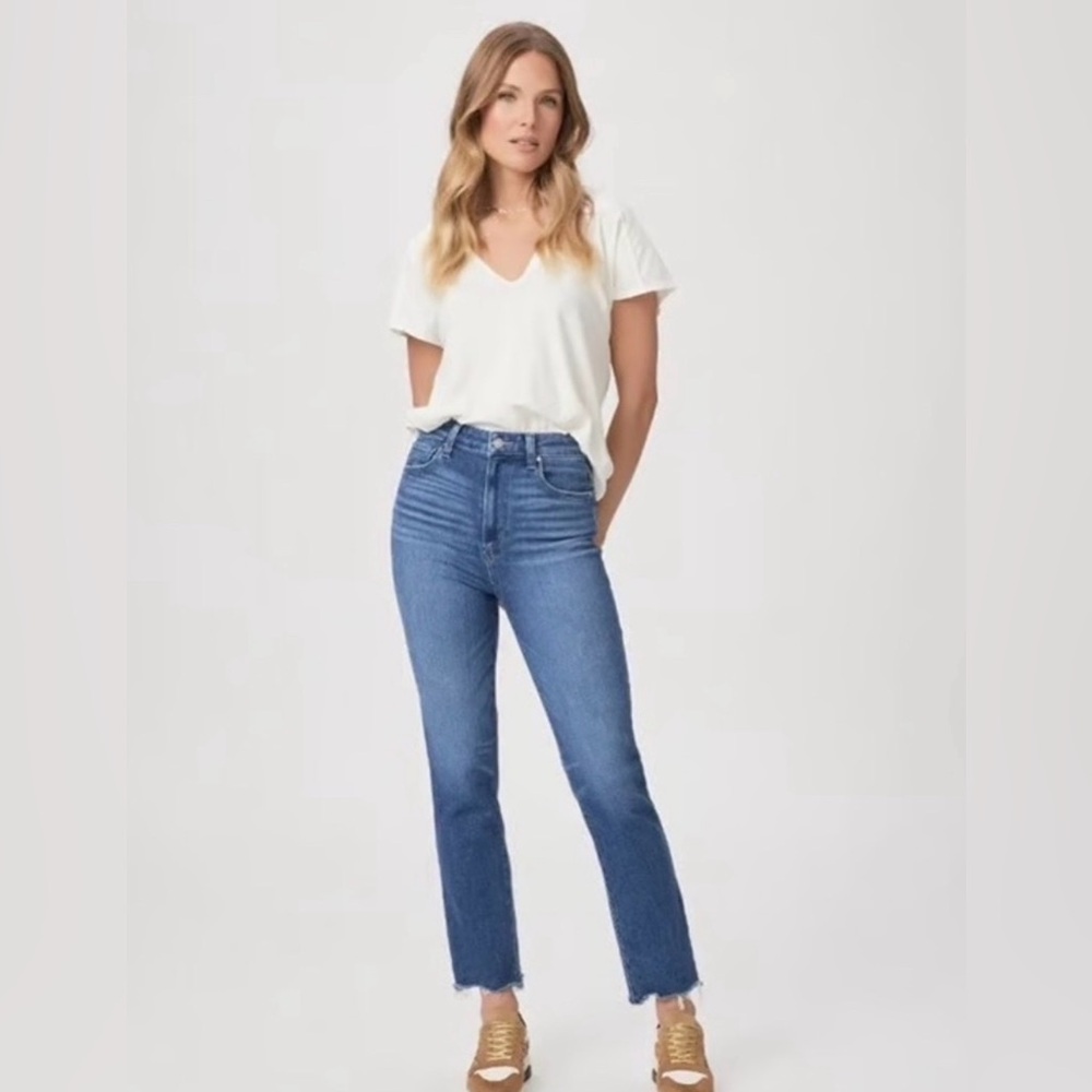 Paige Cindy Raw hem jeans